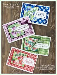 Stampin up card ideas gallery. Berry Delightful Note Cards Stampin Up Sale A Bration Corner Of Plaid And Paisley