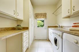 A small laundry room can work well with stacked washer/dryer for more functional space. Laundry Room Remodel Cost Laundry Room Renovation Price