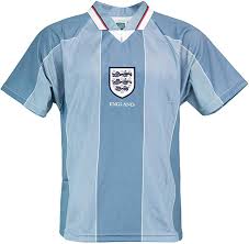 Fodbold trøje kommer med paul gascoigne skjorte udskrivning i stil fra kit båret af gary lineker. Score Draw England Euro 1996 Retro Away Trikot Xxl Bluegrey Amazon De Bekleidung