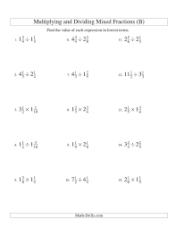 Math Worksheets Multiplying Fractions Lovely The Multiplying And Dividing Mixed Fractions B In 2020 Dividing Mixed Fractions Fractions Worksheets Multiplying Fractions