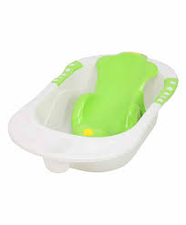 Maanit Baby Bath Tub With Detachable Bather Whale Print White Green Online In India Buy At Best Price From Firstcry Com 8174557