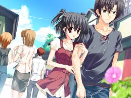 See more ideas about cute couple cartoon, cute love cartoons, love cartoon couple. Download Free Cute Anime Couple Photo Anime 413467 Hd Wallpaper Backgrounds Download