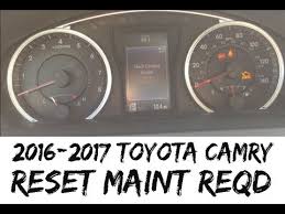 Maintenance light reset for 2014 and onwards corolla with key ignition. How To Reset Maintenance Required Light 2016 2017 Toyota Camry 16 17 Maint Reqd Youtube