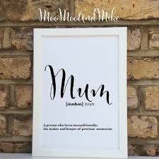 Are you a home decor fan? Mum Definition Print Mum Mother Mom Custom Print Wall Prints Wall Decor Home Decor Print Only Gifts For Her