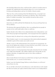 He omitted a critical issue which the nation is eager. President Uhuru Kenyatta S Full Madaraka Day Speech 2018