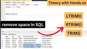 how to remove space in sql table column value | remove left space | remove  right space in SQL - YouTube
