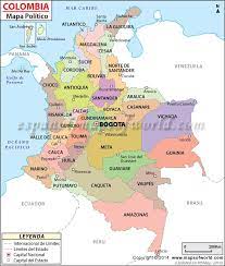 Para el presente mapa se han tenido en cuenta el trazado y nombre de los ríos principales, las fronteras internacionales con sus. Mapa Politico De Colombia Colombia Mapa Mapa De Colombia Mapa Politico Mapa De La India