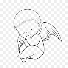 Angel with shining sun or star in his hands. Drawing Infant Cartoon Baby Angel Love White Child Png Pngwing