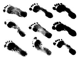 An outline or indentation left by a foot on a surface. 9 Grunge Footprint Png Transparent Onlygfx Com