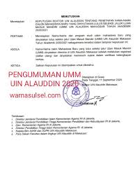 Check spelling or type a new query. Pengumuman Umm Uin Alauddin Makassar 2020 Warnasulsel Com