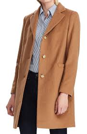 The close cousin of the camel coat is the trench coat. Lauren Ralph Lauren Wool Blend Reefer Coat Nordstrom Rack