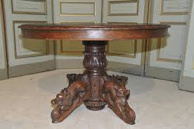 Antique French Hunt Table Four Hand Carved Animals 19th Century Large Dining Surface French Antiques Furniture Antiques