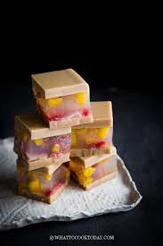 Cara membuat puding batu karang. Coconut Pandan Agar Agar Layered Jelly Cake Agar Agar Santan Lapis