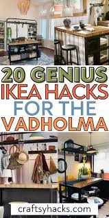 20 Stunning Ikea Vadholma Hacks In 2021 Ikea Kitchen Island Kitchen Island Ikea Hack Kitchen Island Hack