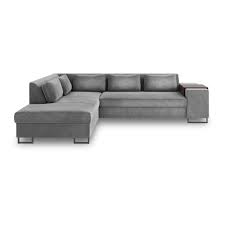 Cosmopolitan Design San Diego siva raztegljiva sedežna garnitura, levi kot 