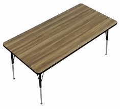 Amazon Com Correll 30 X72 Activity Table Height Adjustable New England Driftwood Durable High Pressue Lamin Activity Table Casual Dining Rooms Rectangular