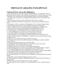 Lakbay pilipinas online hotel reservation. Trivias In Araling Panlipunan Pdf Philippines Southeast Asia