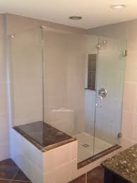 Frameless Door Notched Panel With A Return Panel Clear Glass With Shower Guard Glass Coating Baked Into The Shower Doors Frameless Shower Doors Shower Wall