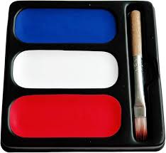 Free us shipping for orders $50+ & 3 free samples. Amazon Com Usa Colors Mini Face Paint Kit Blue Red White Makeup Face Painting Palette 3 Paints Brush Stencils Set For America S Patriotic Events 4th Of July Independence Day Veterans