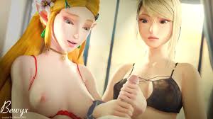 ZELDA AND SAMUS HANDJOB ANIMATION NINTENDO