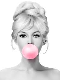 Brigitte Bardot Pink Bubble Gum Poster Vogue Print Bubblegum Etsy In 2021 Fashion Wall Art Brigitte Bardot Black And White Prints