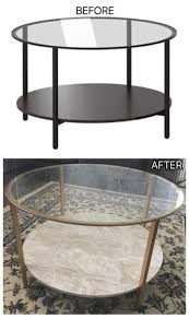 Ikea Coffee Table Got The Spray Paint Idea From Youtube But Sticking Marble Effect Plastic Fablon Ikea Coffee Table Coffee Table Ikea Hack Coffee Table Hacks