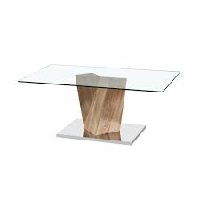 Maricielo oak & glass coffee table, diameter 90 cm £350.00 responsible save 10% | code save am.pm addisson large solid oak coffee table £699.00 save 15% | code save. Lpd Furniture Alpha Rectangular Coffee Table Clear Glass Oak Base Leader Furniture