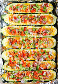 Pizza Stuffed Zucchini Boats Recipe Zucchini Recipes Zucchini Boats