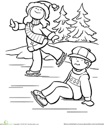 Ice Skating Worksheet Education Com Coloring Pages Winter Coloring Pages Coloring For Kids
