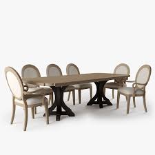 With its longer sides and rounded edges, an oval table can accommodate more people, and has a pleasantly classic feel. Corsica Rectangle Pedestal Dining Table Oval Back Arm Chair 3d Model 59 Max Obj Fbx Free3d