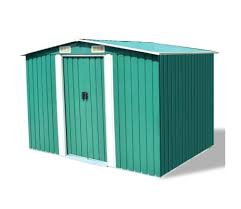 Unsere redakteure haben uns grundfläche der aufgabe angenommen. Vidaxl Gartenschuppen Gartenlaube Gartenhaus Metall 257x205x178 Cm Grun Grau Ebay