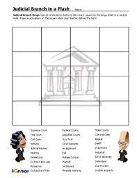 The judicial branch of the u.s. Civics Unit 9 Day 7 Modified Court Bingo Sheet By Conquering Civics And History