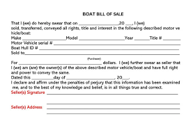 Details of the buyer and value need to be shown on the paperwork to help prove payment for a private sale. Bill Of Sale For Boat Vessel Free Forms How To Fill The Form