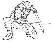 Deadpool coloring page from deadpool category. Deadpool Coloring Pages To Print Deadpool Printable