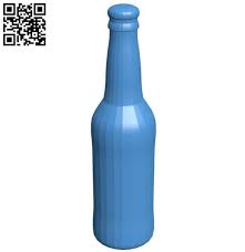 Beer Bottle B004315 File Stl Free Download 3d Model For Cnc And 3d Printer Download Free Stl Files In 2020 Stl 3d Printer Bottle