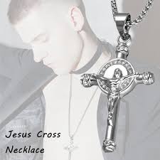 Types of diamond settings whether your diamonds are placed in station, pendant, or are chain necklaces, they can also come in a variety of cuts. Stainless Steel Christian Gift Men Diamond Rhinestone Jesus Cross Pendant Necklace Buy At A Low Prices On Joom E Commerce Platform