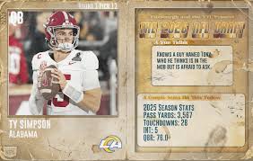 Round 1 - Pick 13: Ty Simpson, QB, Alabama (Los Angeles Rams)