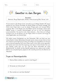 Kostenlose arbeitsblätter und unterrichtsmaterial zum ausdrucken für deutsch in der 4. Reizwortgeschichten Materialguru