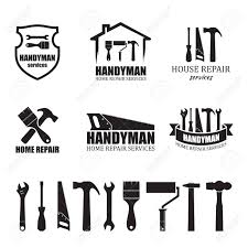 Set Of Different Handyman Services Icons Isolated On White Background For Logo Label Or Banner Royalty Free Cliparts Vectors And Stock Illustration Image 103863878
