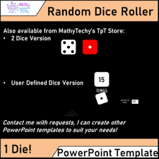 The dice roller game is plain and simple. The Dice Roller 1 Die Powerpoint Template For Probability And Games