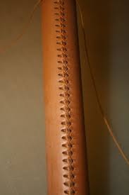 Hand Sewn Baseball Stitch On Leather Wrapped Doorpulls Sewing Leather Stitching Leather Leather Handmade