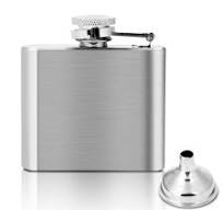 5 Oz Stainless Steel Hip Flask - Leakproof Drinking Set With Funnel for  Men, Camping Pocket Easy Pour Whiskey Metal Liquor Flask - Ideal Gift