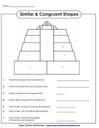 Students tend to draw triangles that have similar orientation to the given triangle. Geometry Worksheets Congruent And Similar Shapes