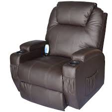 Onlinegymshop Cb15859 Living Room Recliner Massage Chair Heated Vibrating Pu Leather Brown Walmart Com In 2020 Swivel Recliner Chairs Recliner Chair Massage Chair