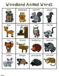 Writing Center Tools Woodland Forest Animal Words Forest Animals Preschool Writing Center Forest Animals Theme
