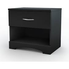 The nightstand drawer also allows you to declutter your bedroom and keep your things organized. South Shore Soho 1 Drawer Nightstand Black Walmart Com Walmart Com