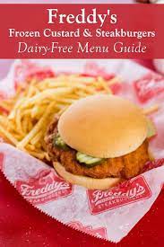 Freddy S Frozen Custard Steakburgers Dairy Free Menu Guide In 2021 Dairy Free Freddy S Frozen Custard Frozen Custard
