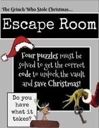 Escape Room Christmas Edition Grinch Christmas Party Escape Room Christmas Fun