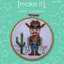 Diy digital diamond painting kit, western cowboy round diamond cross stitch, mosaic art crafts home decoration. Make It Cross Stitch Cowboy Hoop Kit