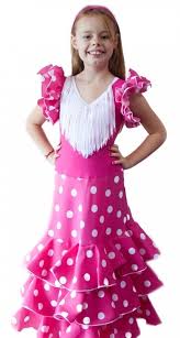 Il s'agit d'un originale robe de flamenco qui s'appele serrana. Robe Flamenco Rose Blanc Luxe Robes Espagnoles Robe Espagnole Fr